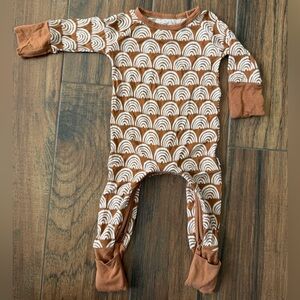 Little Sleepies Rust Rainbow Crescent Zippy